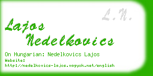 lajos nedelkovics business card